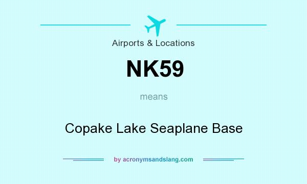 What does NK59 mean? It stands for Copake Lake Seaplane Base