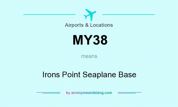 What does MY38 mean? It stands for Irons Point Seaplane Base
