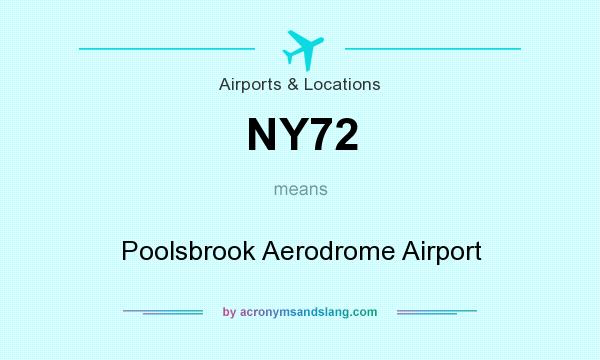 What does NY72 mean? It stands for Poolsbrook Aerodrome Airport