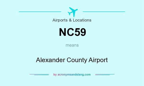 What does NC59 mean? It stands for Alexander County Airport