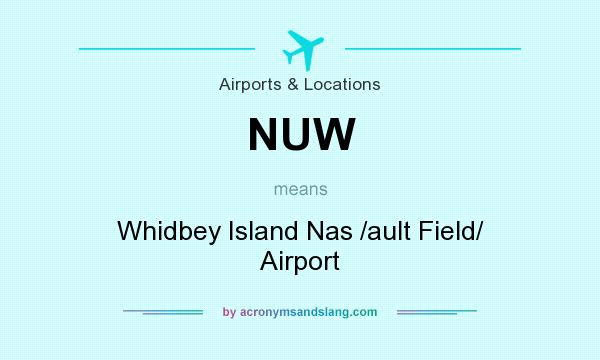 What does NUW mean? It stands for Whidbey Island Nas /ault Field/ Airport