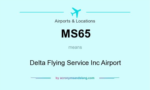What does MS65 mean? It stands for Delta Flying Service Inc Airport