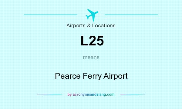 What does L25 mean? It stands for Pearce Ferry Airport