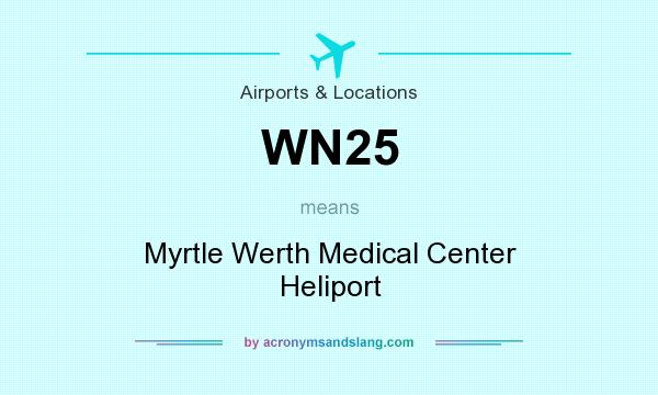 What does WN25 mean? It stands for Myrtle Werth Medical Center Heliport