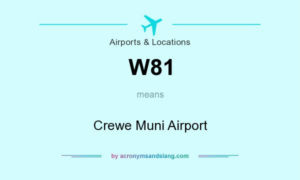 What does W81 mean? It stands for Crewe Muni Airport