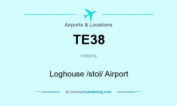What does TE38 mean? It stands for Loghouse /stol/ Airport