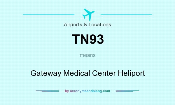 What does TN93 mean? It stands for Gateway Medical Center Heliport