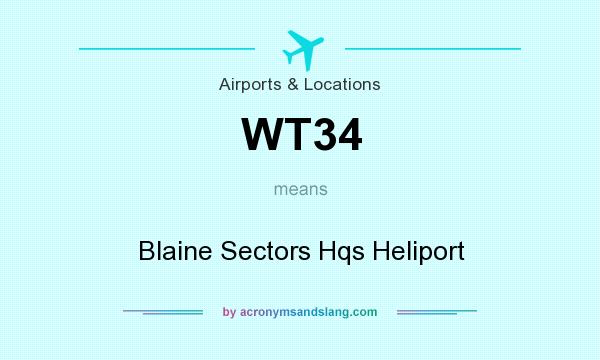 What does WT34 mean? It stands for Blaine Sectors Hqs Heliport