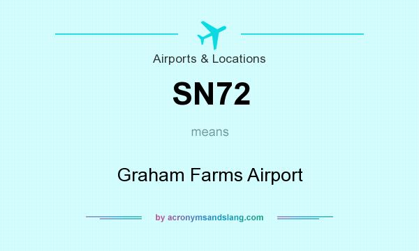 What does SN72 mean? It stands for Graham Farms Airport