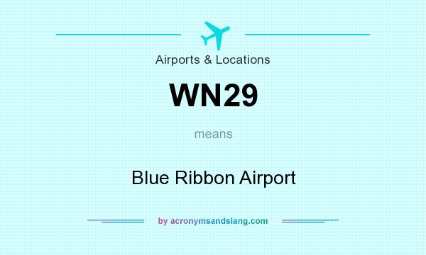 What does WN29 mean? It stands for Blue Ribbon Airport