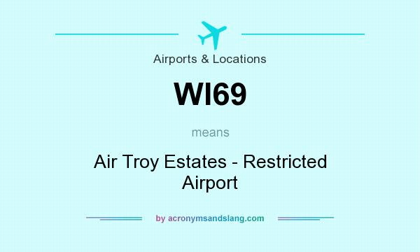 What does WI69 mean? It stands for Air Troy Estates - Restricted Airport