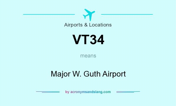 What does VT34 mean? It stands for Major W. Guth Airport