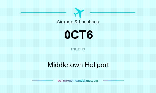 What does 0CT6 mean? It stands for Middletown Heliport