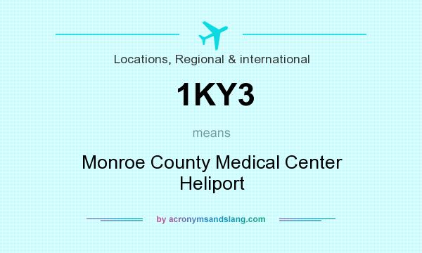 What does 1KY3 mean? It stands for Monroe County Medical Center Heliport