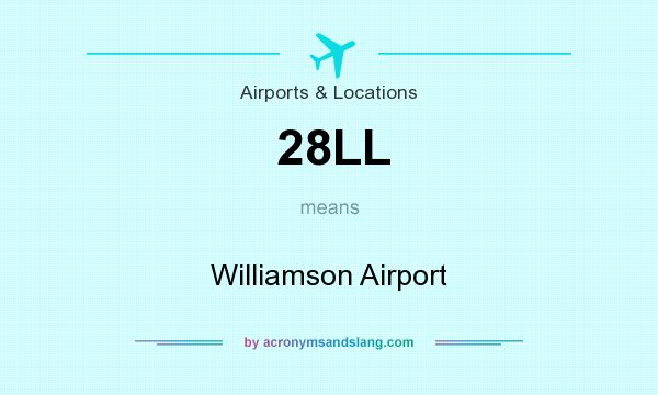 What does 28LL mean? It stands for Williamson Airport