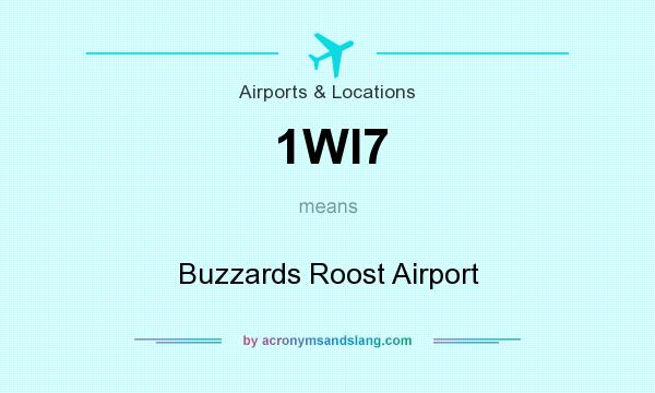 What does 1WI7 mean? It stands for Buzzards Roost Airport