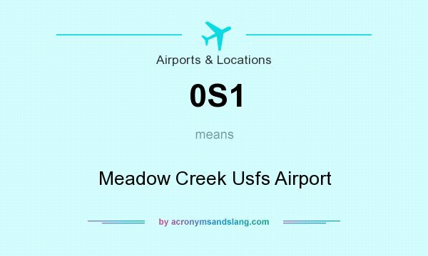 What does 0S1 mean? It stands for Meadow Creek Usfs Airport