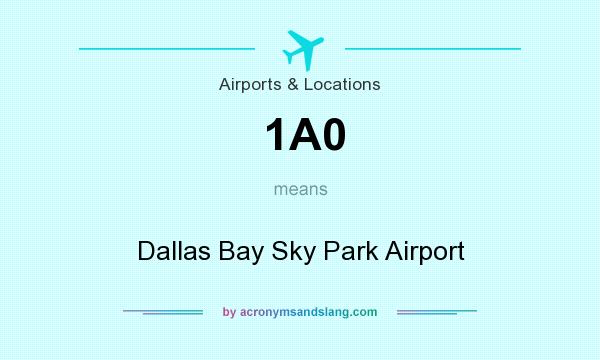 What does 1A0 mean? It stands for Dallas Bay Sky Park Airport