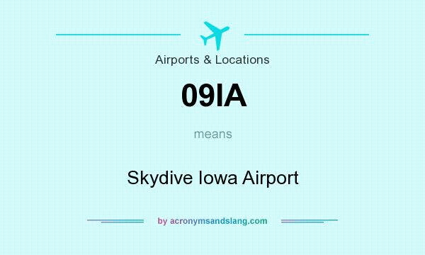 What does 09IA mean? It stands for Skydive Iowa Airport