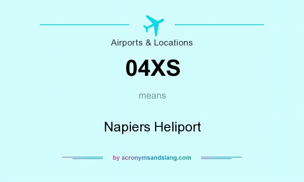 What does 04XS mean? It stands for Napiers Heliport
