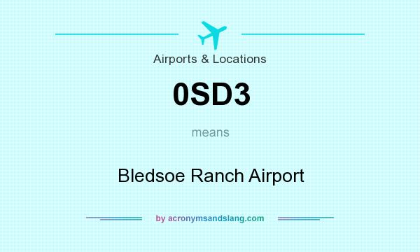 What does 0SD3 mean? It stands for Bledsoe Ranch Airport