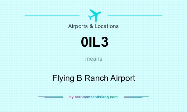 What does 0IL3 mean? It stands for Flying B Ranch Airport