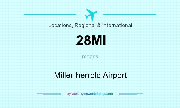 What does 28MI mean? It stands for Miller-herrold Airport