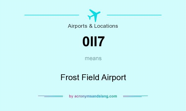 What does 0II7 mean? It stands for Frost Field Airport