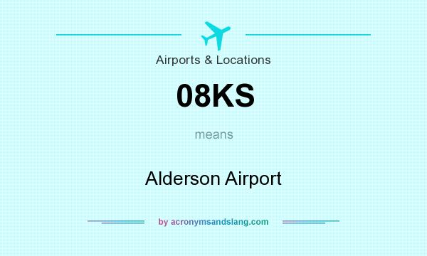What does 08KS mean? It stands for Alderson Airport