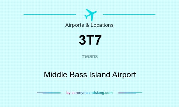 What does 3T7 mean? It stands for Middle Bass Island Airport