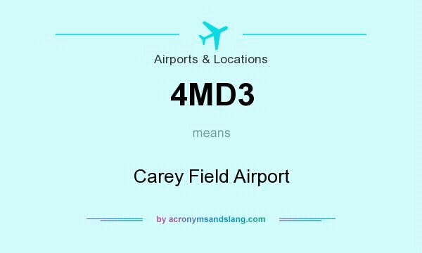 What does 4MD3 mean? It stands for Carey Field Airport