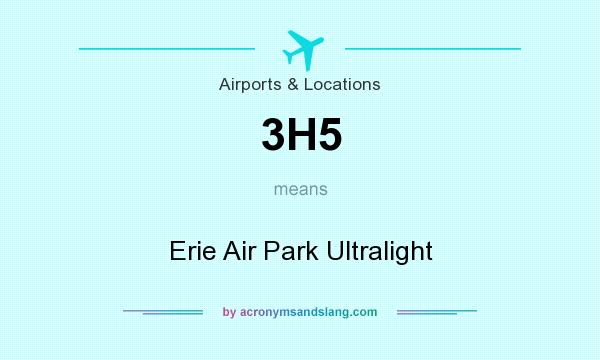 What does 3H5 mean? It stands for Erie Air Park Ultralight