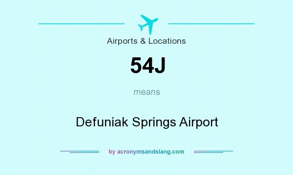 What does 54J mean? It stands for Defuniak Springs Airport