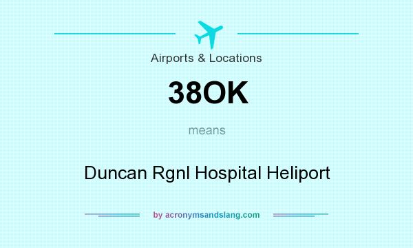 What does 38OK mean? It stands for Duncan Rgnl Hospital Heliport