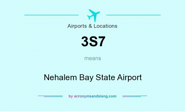 What does 3S7 mean? It stands for Nehalem Bay State Airport