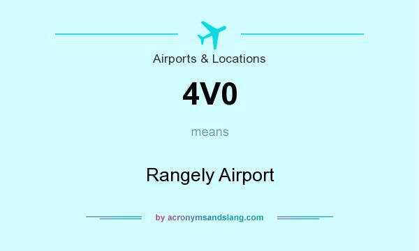 What does 4V0 mean? It stands for Rangely Airport