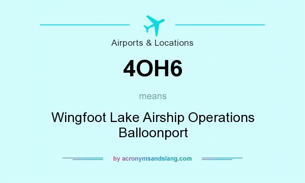 What does 4OH6 mean? It stands for Wingfoot Lake Airship Operations Balloonport