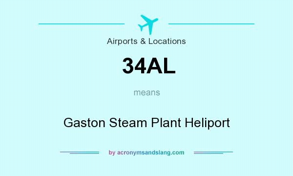 What does 34AL mean? It stands for Gaston Steam Plant Heliport