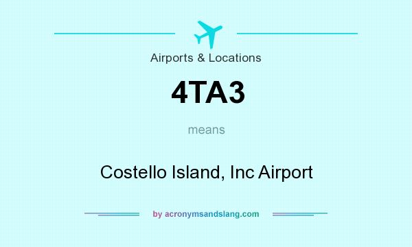 What does 4TA3 mean? It stands for Costello Island, Inc Airport