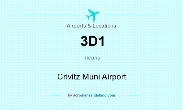What does 3D1 mean? It stands for Crivitz Muni Airport