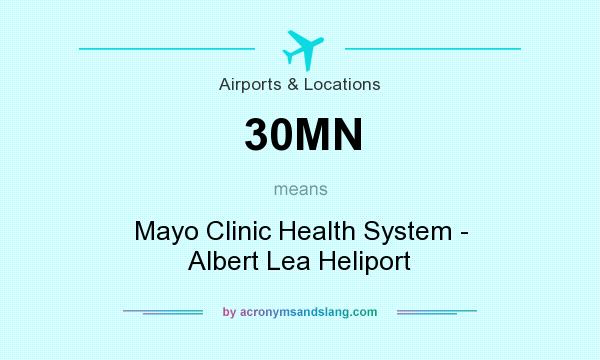 What does 30MN mean? It stands for Mayo Clinic Health System - Albert Lea Heliport