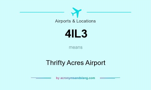 What does 4IL3 mean? It stands for Thrifty Acres Airport