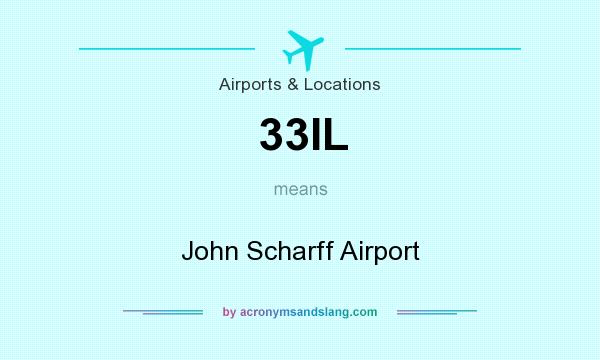 What does 33IL mean? It stands for John Scharff Airport