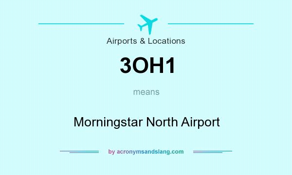 What does 3OH1 mean? It stands for Morningstar North Airport