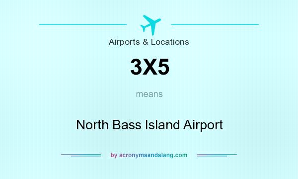 What does 3X5 mean? It stands for North Bass Island Airport