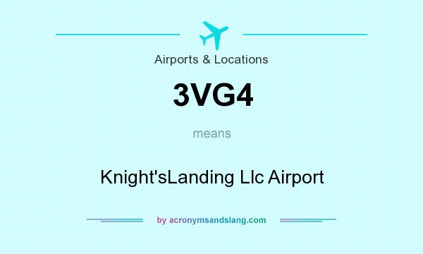 What does 3VG4 mean? It stands for Knight`sLanding Llc Airport