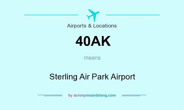 What does 40AK mean? It stands for Sterling Air Park Airport