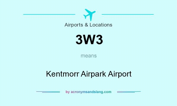 What does 3W3 mean? It stands for Kentmorr Airpark Airport