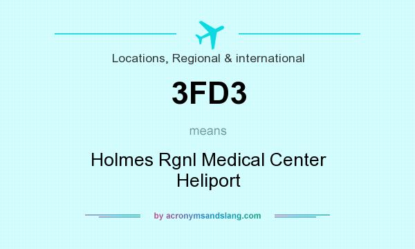 What does 3FD3 mean? It stands for Holmes Rgnl Medical Center Heliport