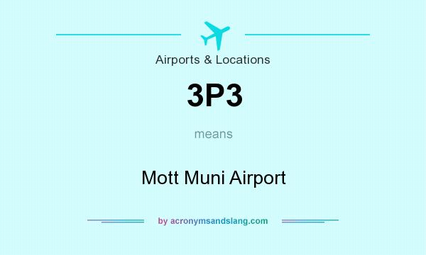 What does 3P3 mean? It stands for Mott Muni Airport